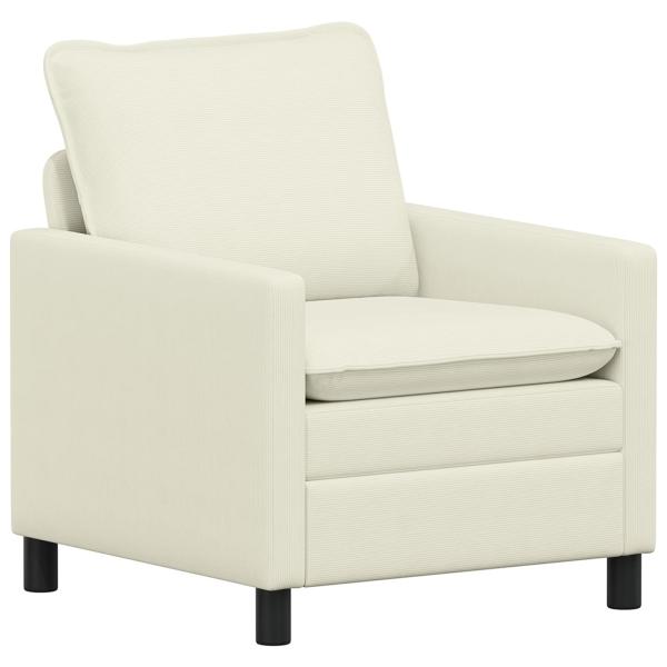 Sofa Set 2 stk. Creme Stoff