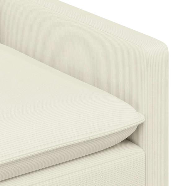 Sofa Set 2 stk. Creme Stoff
