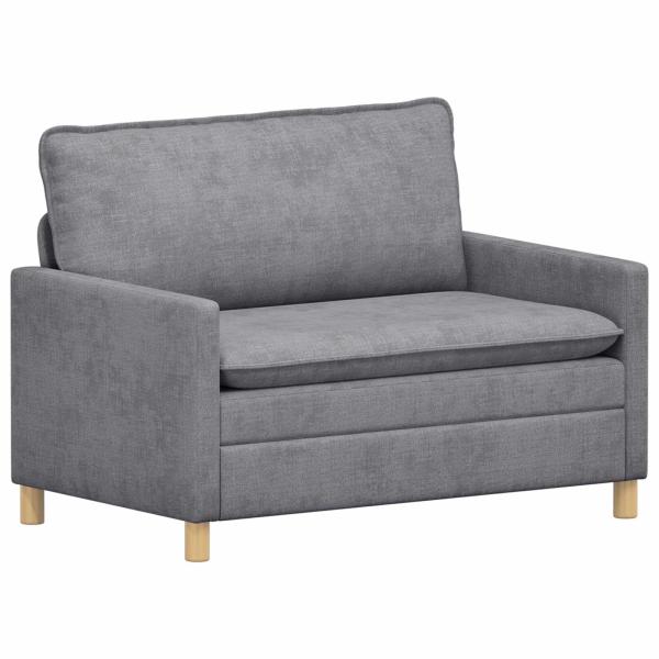 Sofa Set 2 stk. Hellgrau Polyester