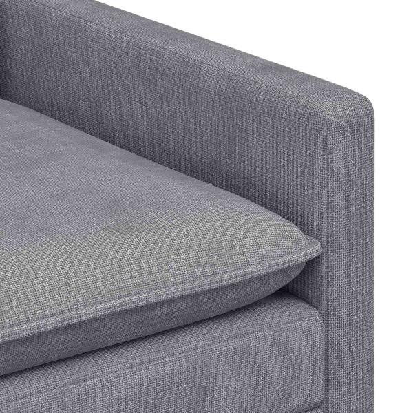 Sofa Set 2 stk. Hellgrau Polyester