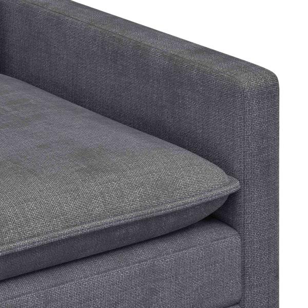 Sofa Set 2 stk. Dunkelgrau Polyester