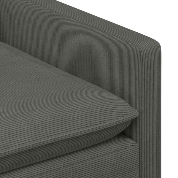 Sofa Set 2 stk. Dunkelgrau Stoff