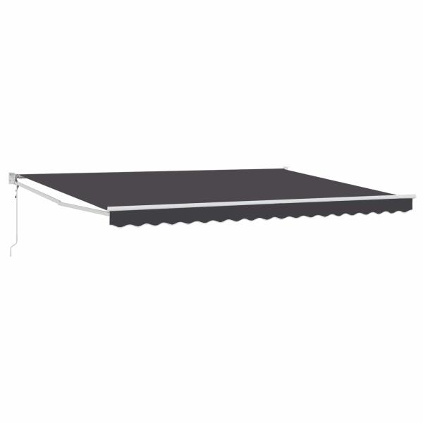 Ausziehbare Markise Anthrazit 4 x 2 m Polyester und Metall