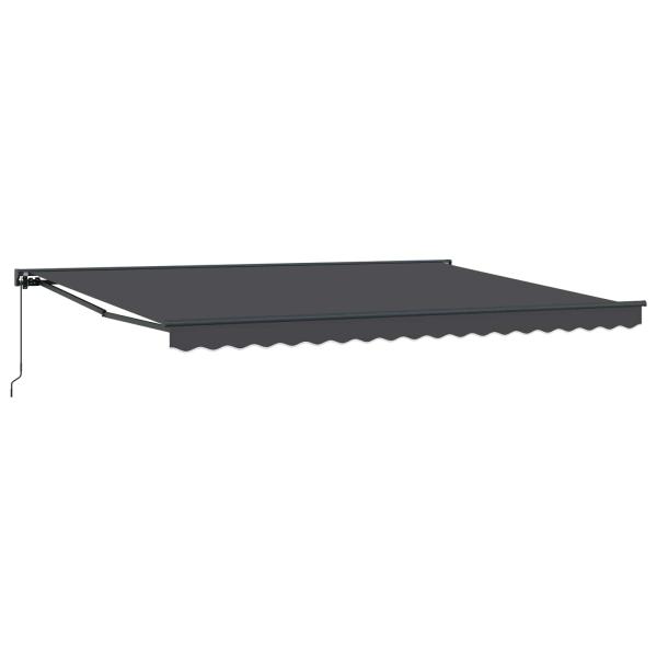 Manuell einziehbare Markise Anthrazit 4 x 2 m