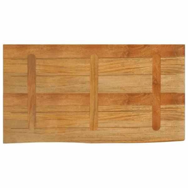 Tischplatte mit Baumkante 100x60x3,8 cm Massivholz Mango