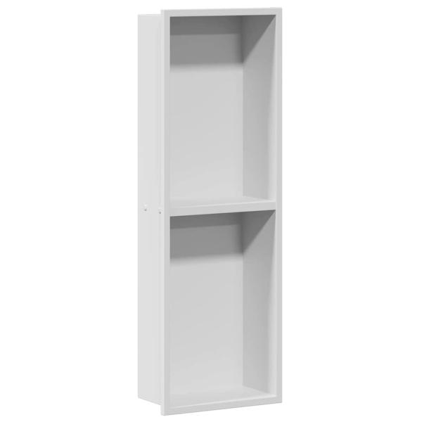 Duschnische Weiß 60 x 20 x 9,5 cm Edelstahl