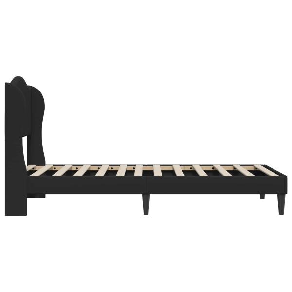 Bettrahmen mit Kopfteil Schwarz 80 x 200 cm Kunstleder