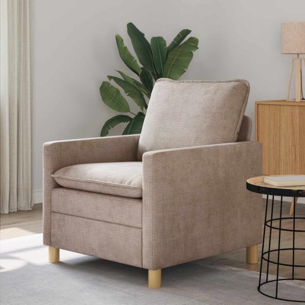 ARDEBO.de - Sofa Beige 76 x 81 x 87,5 cm Polyester