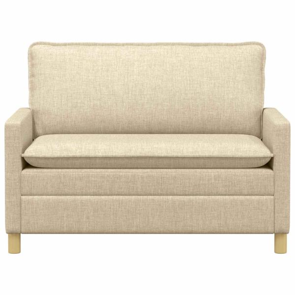 Sofa 2-Sitzer Creme 126 x 81 x 87,5 cm Stoff