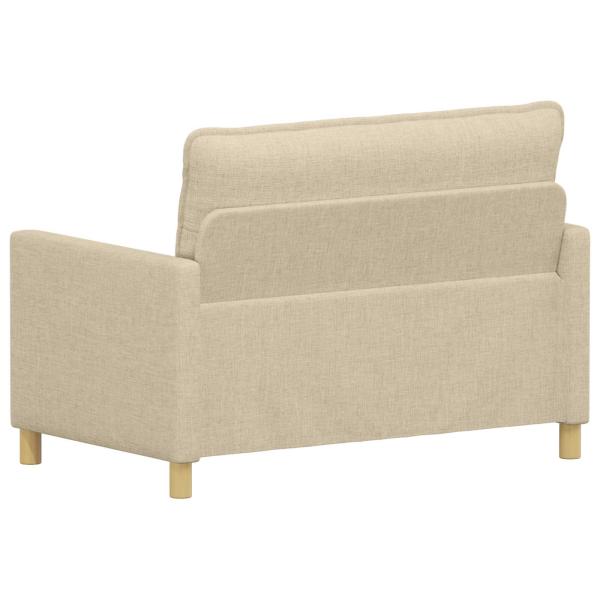 Sofa 2-Sitzer Creme 126 x 81 x 87,5 cm Stoff