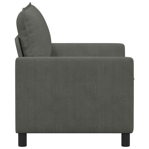 Sofa Dunkelgrau 126 x 81 x 87,5 cm Stoff