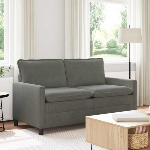 ARDEBO.de - Sofa Hellgrau 156 x 81 x 87,5 cm Stoff