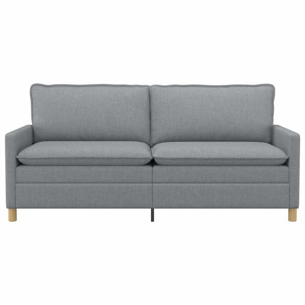 Sofa 3-Sitzer Hellgrau 196 x 81 x 87,5 cm Stoff