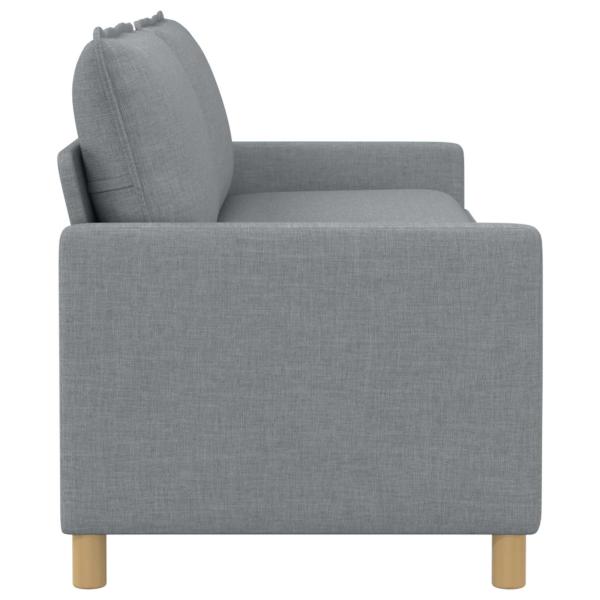 Sofa 3-Sitzer Hellgrau 196 x 81 x 87,5 cm Stoff