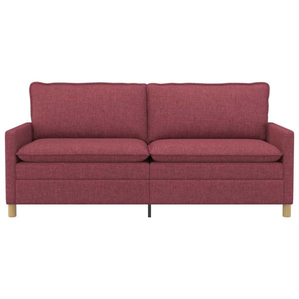 Sofa 3-Sitzer Weinrot 196 x 81 x 87,5 cm Stoff