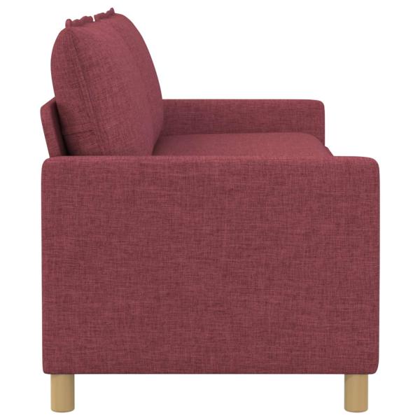 Sofa 3-Sitzer Weinrot 196 x 81 x 87,5 cm Stoff