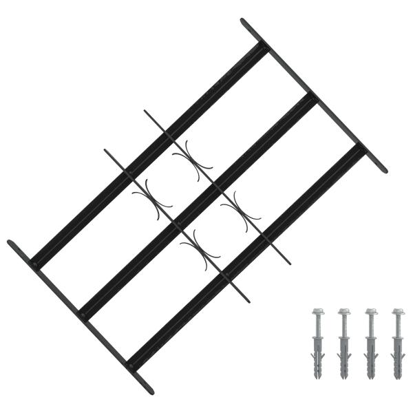 ARDEBO.de - Sicherheitsgitter für Fenster mit 3 Querstangen 3 stk. 43-74 cm