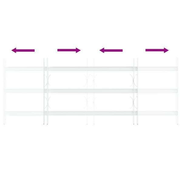 Sicherheitsgitter für Fenster mit 3 Querstangen 63-114 cm