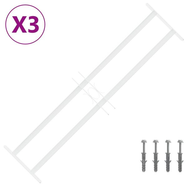 Sicherheitsgitter für Fenster mit 2 Querstangen 3 stk.