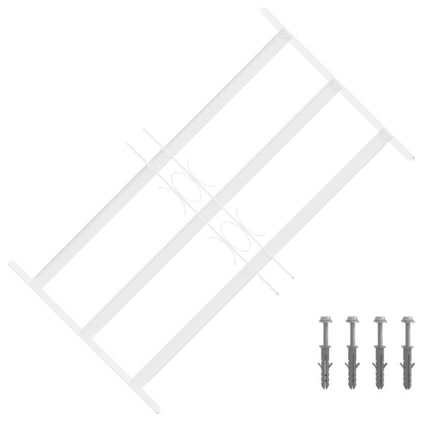 ARDEBO.de - Sicherheitsgitter für Fenster mit 3 Querstangen 3 stk. 43-74 cm