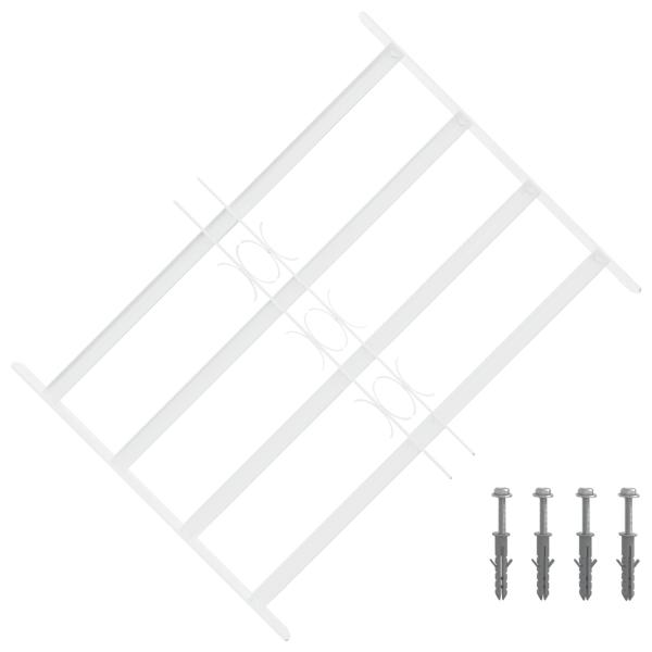 ARDEBO.de - Sicherheitsgitter für Fenster mit 4 Querstangen 3 stk. 43-74 cm