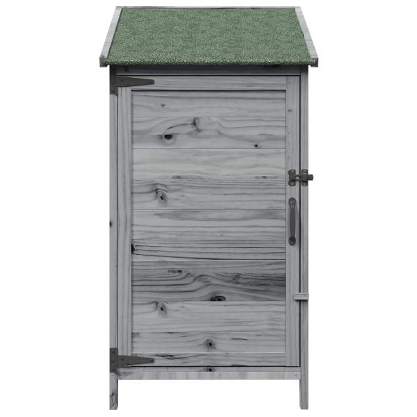 Gartenschuppen Grau 59 x 56 x 113,5 cm Massivholz aus Fichte