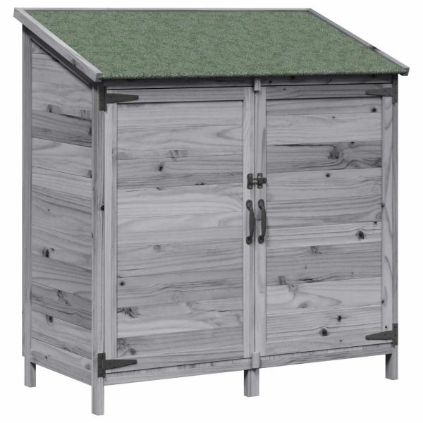 Gartenschuppen Grau 106,5 x 56 x 113,5 cm Massivholz aus Fichte