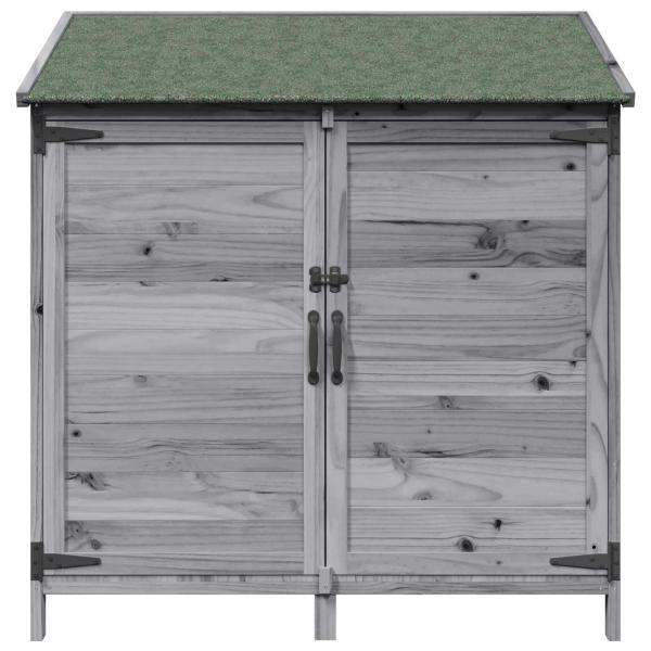 Gartenschuppen Grau 106,5 x 56 x 113,5 cm Massivholz aus Fichte