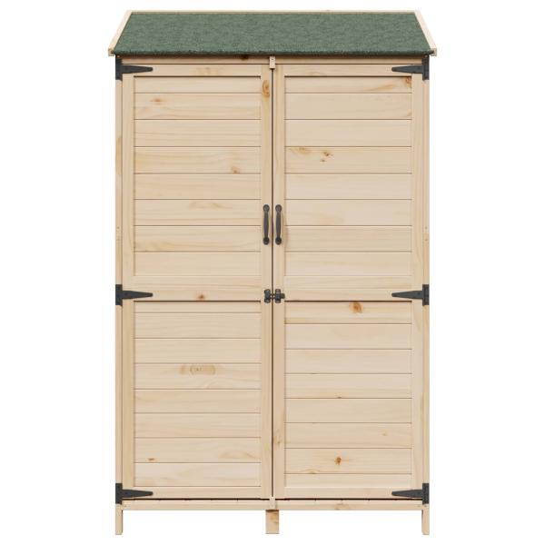 Gartenschuppen Natur 106,5 x 56 x 176 cm Massivholz aus Fichte