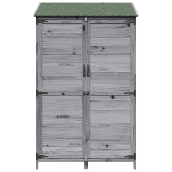 Gartenschuppen Grau 106 x 56 x 176,5 cm Massivholz aus Fichte
