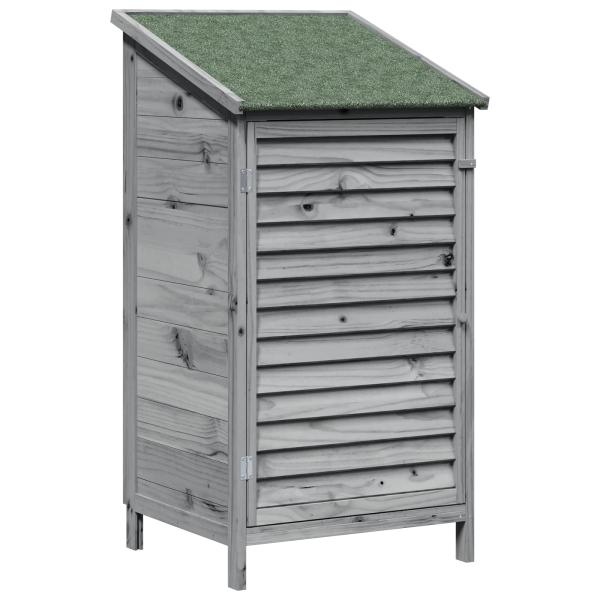 Gartenschuppen Grau 59 x 56 x 113,5 cm Massivholz aus Fichte