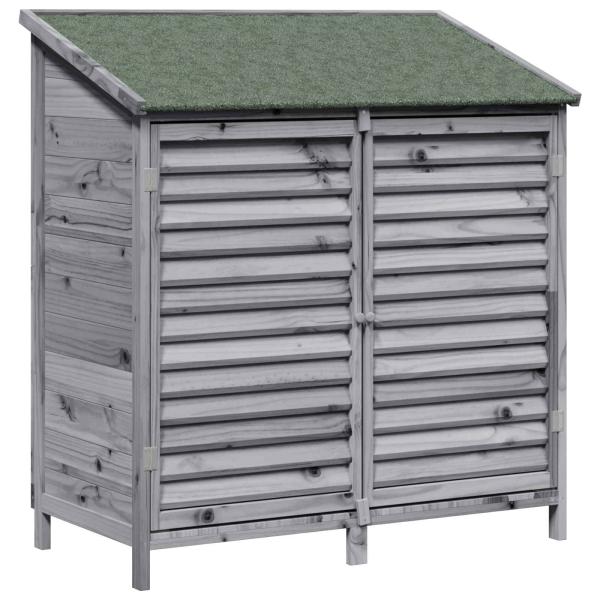 Gartenschuppen Grau 106 x 56 x 113,5 cm Massivholz aus Fichte