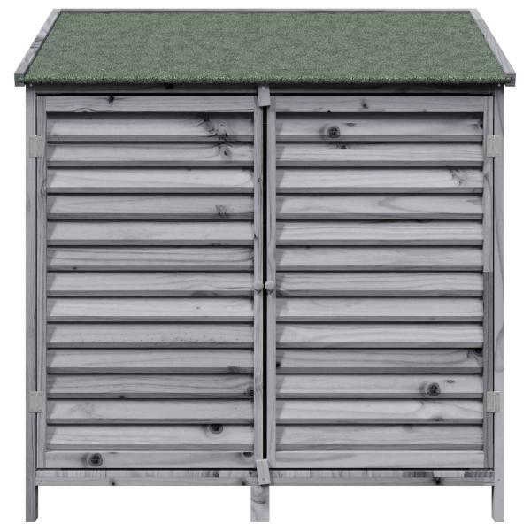 Gartenschuppen Grau 106 x 56 x 113,5 cm Massivholz aus Fichte