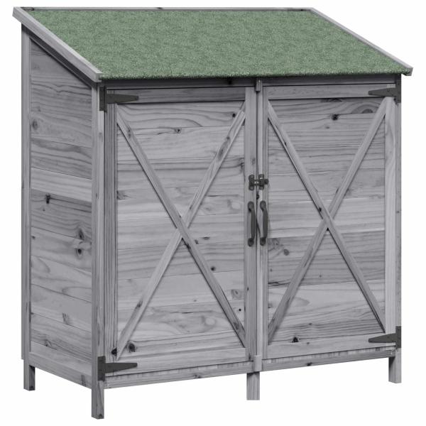 Gartenschuppen Grau 106 x 56 x 113,5 cm Massivholz aus Fichte