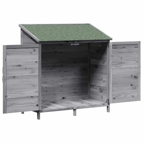 Gartenschuppen Grau 106 x 56 x 113,5 cm Massivholz aus Fichte