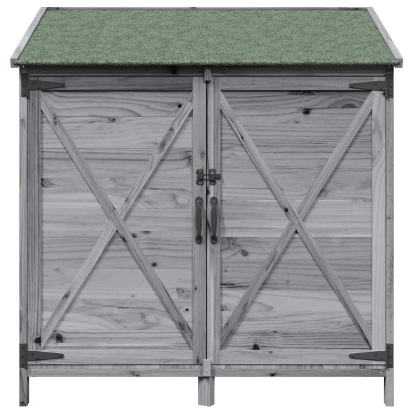 Gartenschuppen Grau 106 x 56 x 113,5 cm Massivholz aus Fichte