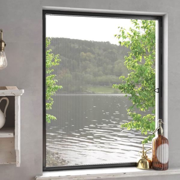 ARDEBO.de - Insektenschutz für Fenster Anthrazit 130 x 150 cm