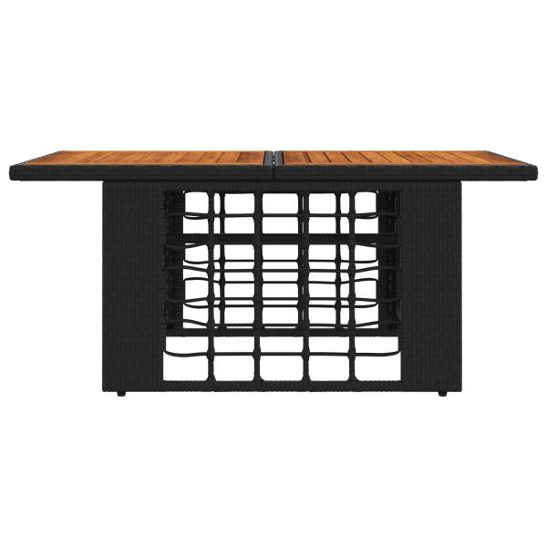 Garten Lifting Up Tisch Schwarz und Natur 100 x 55 x 37 cm