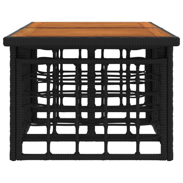 Garten Lifting Up Tisch Schwarz und Natur 100 x 55 x 37 cm