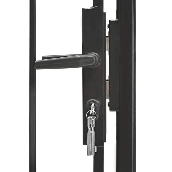 Gartentor Woerden Stahl 1x1,5 m Schwarz