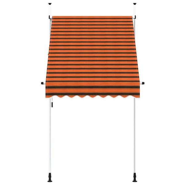 Einziehbare Markise Handbetrieben 150 cm Orange und Braun