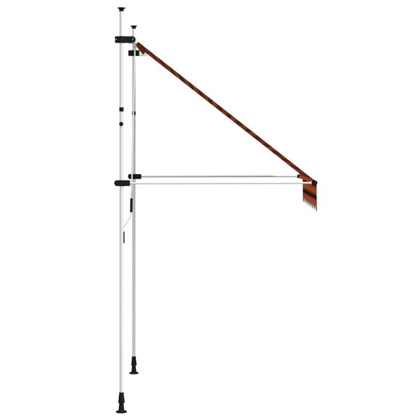 Einziehbare Markise Handbetrieben 150 cm Orange und Braun