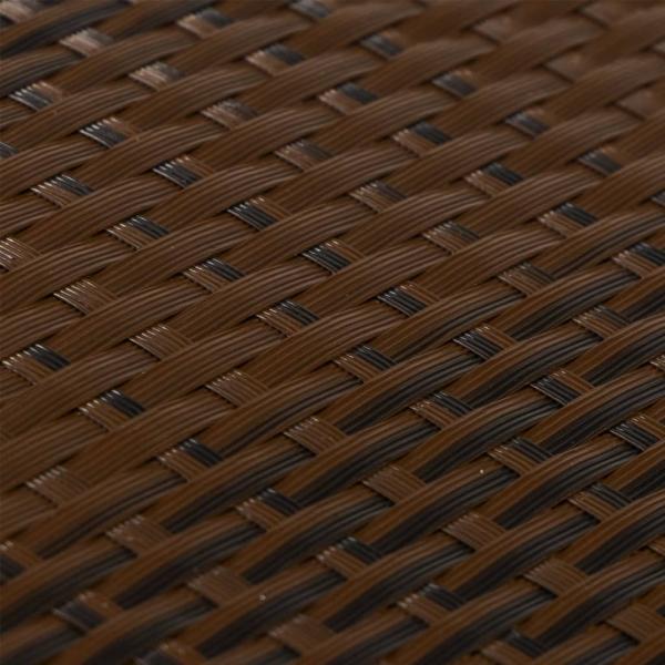 Balkon-Sichtschutz Braun und Schwarz 600x80 cm Poly Rattan