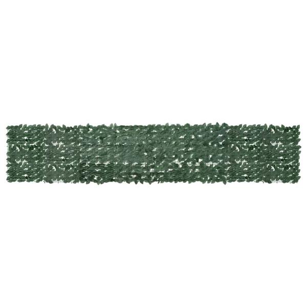 ARDEBO.de - Balkon-Sichtschutz mit Dunkelgrünen Blättern 400x75 cm