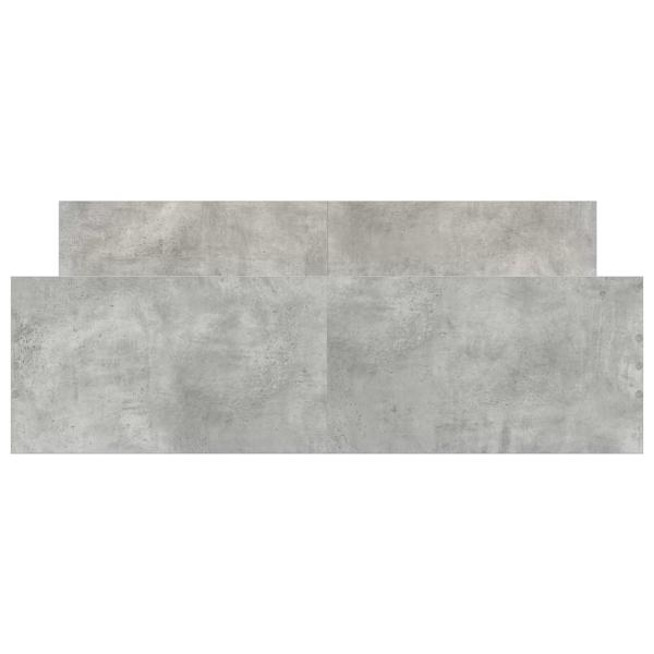 Bettgestell mit Kopf- und Fußteil Betongrau 140x190 cm
