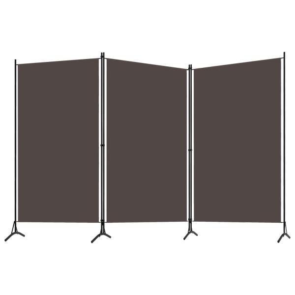 ARDEBO.de - 3-tlg. Raumteiler Braun 260x180 cm