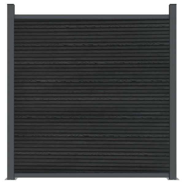 Zaunelement Grau 526x186 cm WPC