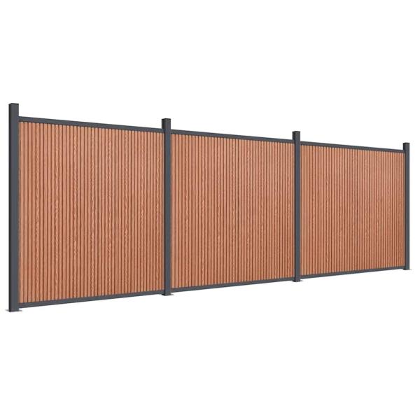 Zaunelement Braun 526x186 cm WPC