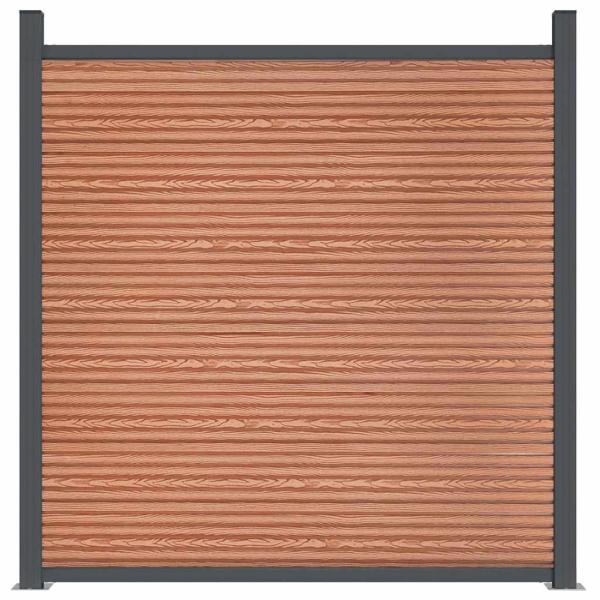 Zaunelement Braun 526x186 cm WPC