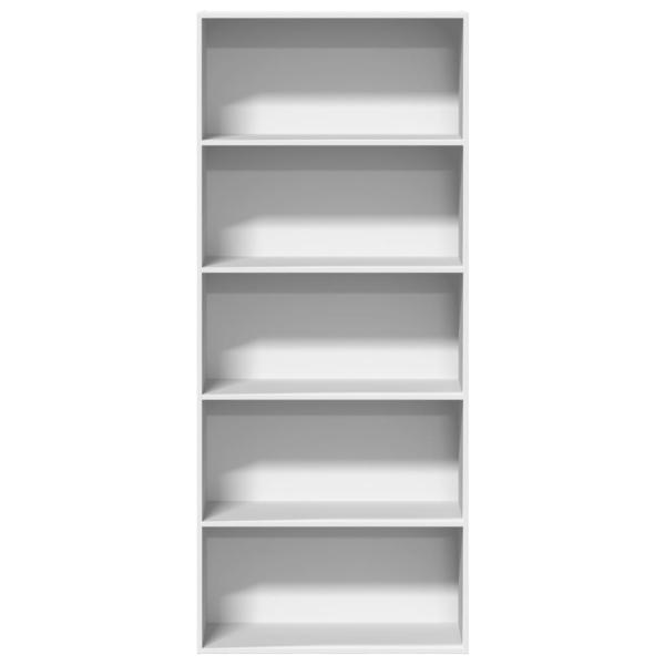 Bücherregal Weiß 80x30x189 cm Holzwerkstoff